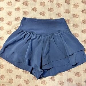Offline by Aerie Blue Ruffle Shorts